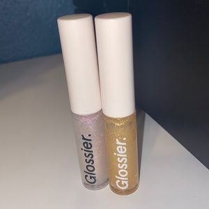 Glossier lip gloss duo - Holographic and Gold
